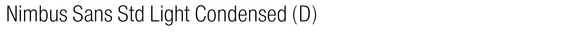 Nimbus Sans Std Light Condensed (D) image